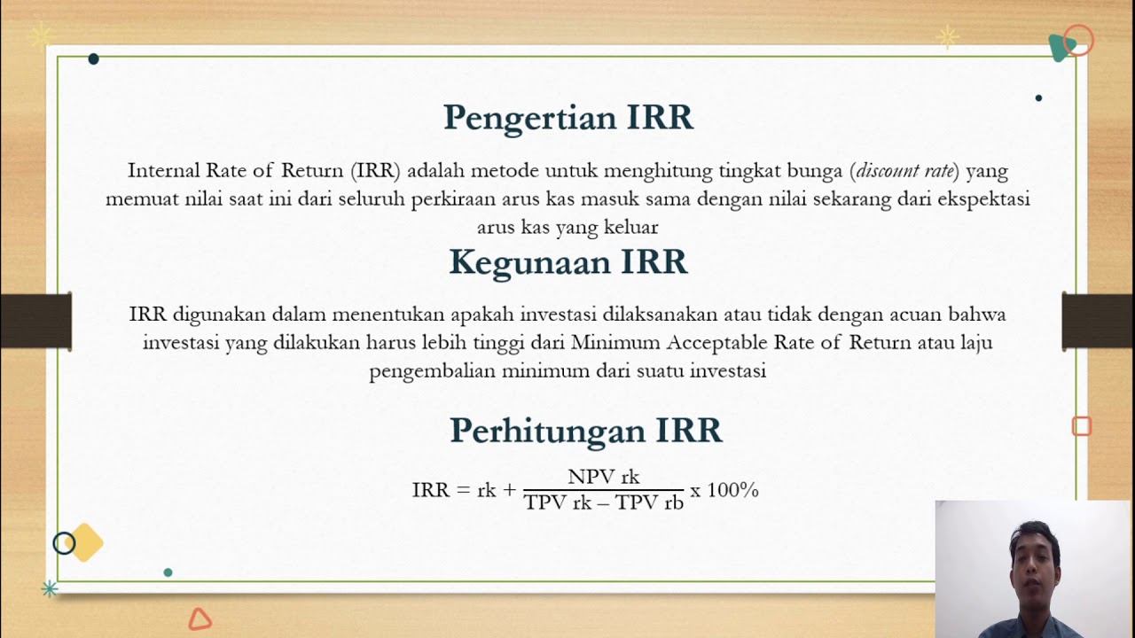 Metode Net Present Value, Profitability Index, Dan Internal Rate Of ...