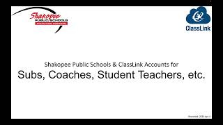 Classlink For Subs Coaches Student Teachers Etc
