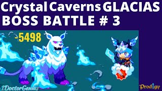 Prodigy Math Game: DEFEATING the GLACIAS BOSS #3 in CRYSTAL CAVERNS & I got Blizzard Helmet & Buster