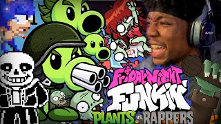 LITERALLY PLANTS VS RAPPERS LOL | Friday Night Funkin Random Mods