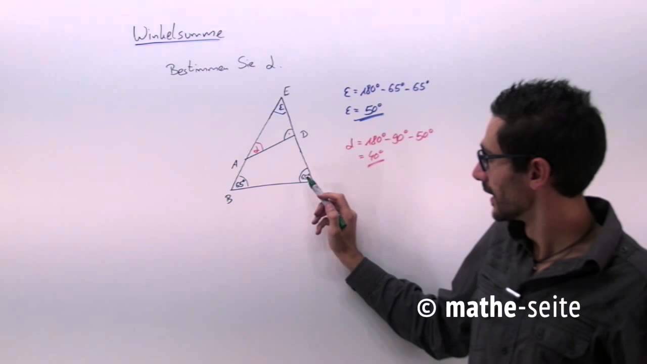 Winkelsumme Im Dreieck, Winkelsumme Im Viereck; Beispiel 4 | T.01.02 ...