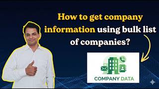 How to Get Company Information Using a Bulk List of Companies? #ScrapeGenius #CompanyData