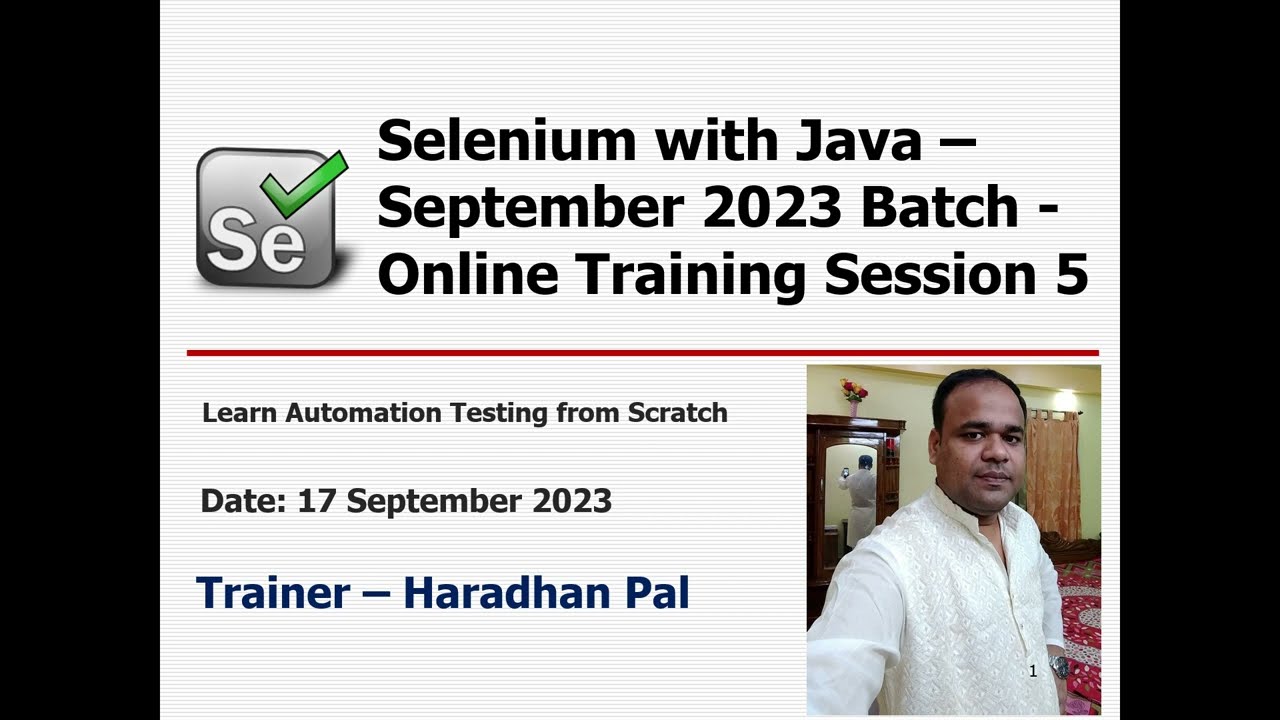 Selenium WebDriver With Java - Online Automation Testing Training ...