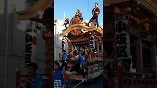 藤枝大祭2019小坂区屋台曳き廻し交差点右折