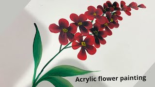 One stroke easy flower painting / acrylic flower painting / Full video / Varsha Fine Art