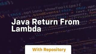 java return from lambda