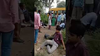 D.a.v public school bus accident unchahar raebareli #latestshorts