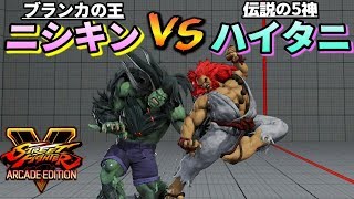 スト5AE ニシキン (ブランカ) VS ハイタニ (豪鬼) SF5AE