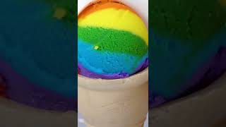 Perfect Rainbow Ice Cream Cone #shorts