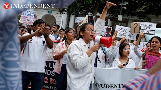 Watch again: Protest in India to demand justice for murdered trainee-doctor