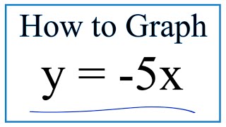 How to Graph y = -5x