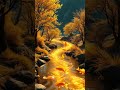 a river of liquid gold with fish swimming in it 🌊🐟✨ ai generated surreal art