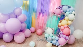 DIY: Bubble Balloon Mosaic Number || Quick and Easy