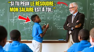Le Professeur Dit à l’Élève Noir : « Résous Cette Équation et Mon Salaire Est à Toi »—Puis...