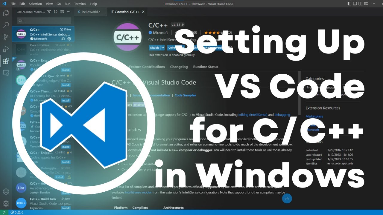 Setting Up Vs Code For C C In Windows Youtube