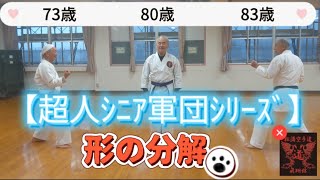 【超人ｼﾆｱ達が形の分解を！】~83歳.80歳.73歳  #空手 #松濤館 #飛翔館 #ｼﾆｱ #形分解 #karate #kata #shotokan #superman #training