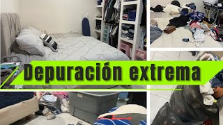 Depuración extrema de closet🚮❌|LIMPIEZA DE RECAMARA✅✨+Edrecolcha de Walmart🫶🏼