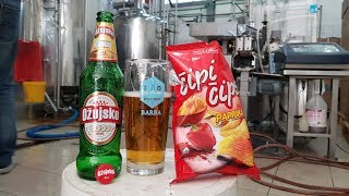 Ožujsko Pivo Lager By Zagrebacka Pivovara With Čipi Čips Paprika Crisps