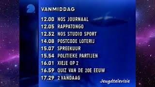 TV2 programmaoverzicht vanmiddag en leader 08-11-1999