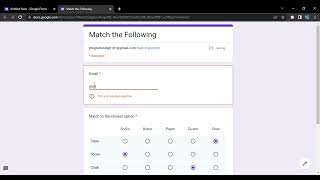 How to Add Pair Matching Questions in Google Forms?