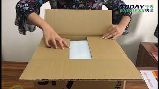 回国行李打包指南-纸箱打包、加固、贴运单 Ship luggage to China -How to Pack, Seal and Attach Label  | 今天快递 Today Express