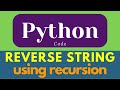 Python String | reverse string using recursion | ways of reverse string  #shorts  #ytshorts