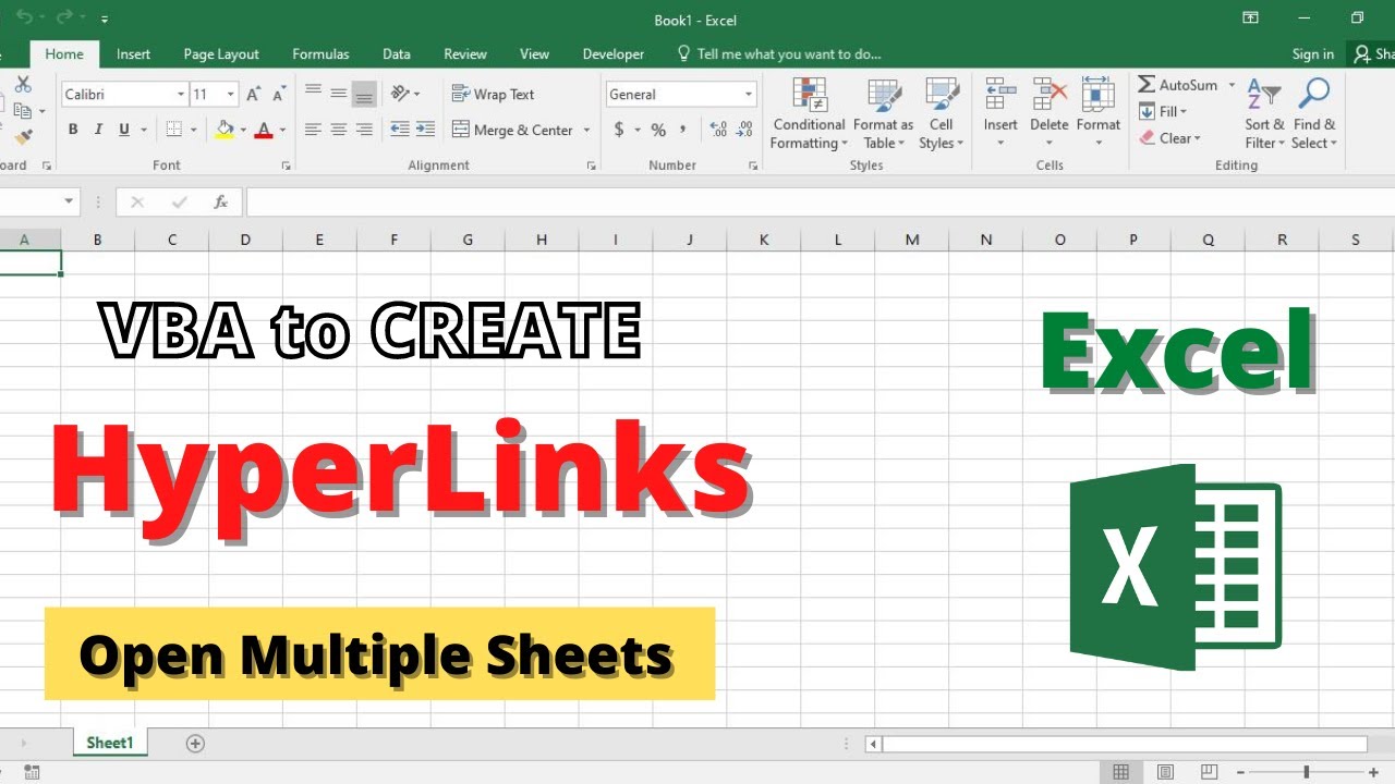 Create HyperLinks In Excel With VBA Code | VBA To Create Hyperlinks To ...