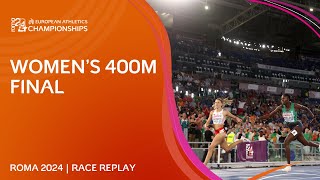 Kaczmarek 🆚 Adeleke! 🔥 Women's 400m final replay | Roma 2024