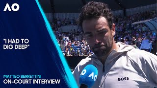 Matteo Berrettini On-Court Interview | Australian Open 2025 First Round