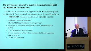 "The Epidemiology of Ehlers-Danlos Syndrome" - Prof. Rodney Grahame