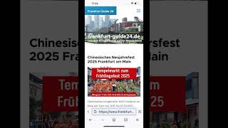 Chinesisches Neujahrsfest #2025 #Frankfurt 法兰克福新年庙会 #frühlingsfest #新年庙会 #法兰克福 #新年舞獅 #中国新年 #蛇年 #恭喜发财