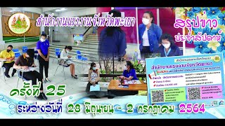 สรุปข่าวสรจ.พะเยา รอบสัปดาห์  28 มิถุนายน - 2 กรกฏาคม 2564 ครั้งที่ 25