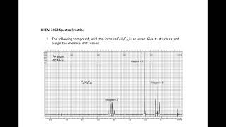 CHEM 3101/3102 Spectra Practice 1