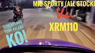 Mio sporty (All stock) vs. Xrm110 | Friendly gauge.