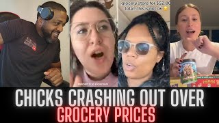 CHICKS who don't know how to COOK are going on UNHINGED rants about food prices...