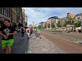 【5k】amsterdam city center summer walk 5k 60 uhd asmr amsterdam city sounds