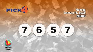 Wisconsin Lottery Midday Draw 01/19/2026
