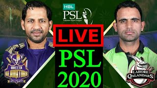 PSL LIVE 2020|Quetta Gladiators vs Lahore Qalandars live match 2020|