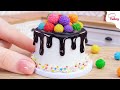 [💕Mini Cake 💕] Easy Making Rainbow Chocoball Drip Cake Decorating  | Mini Bakery
