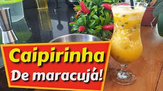 Como fazer CAIPIRINHA DE MARACUJÁ | Drinks com vodka | Caipiroska de maracujá