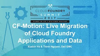 CF-Motion: Live Migration of Cloud Foundry Applications and Data