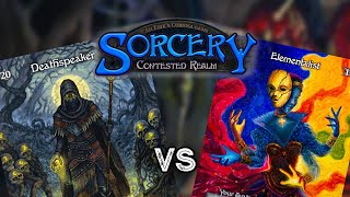 DEATHSPEAKER vs ELEMENTALIST - Sorcery Contested Realm Gameplay