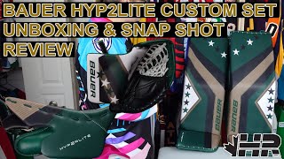 Bauer Hyp2rlite (Hyperlite 2) Custom Goalie Pads, Blocker, & Catching Glove Snap Shot Review