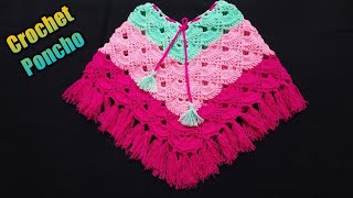 Crochet poncho/ কুশিকাটায় পঞ্চ তৈরি