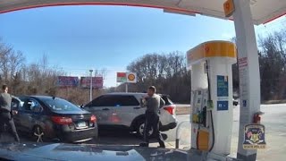 Fleeing Suspect Rams Police Cruisers & Gas Pumps! | Norwich, CT