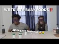 BABY FOOD CHALLENGE!! (LOSER EATS THEM ALL🤮)