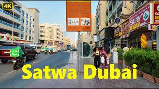 Dubai Al Satwa Streets | Evening Walking Tour | 21 July 2024