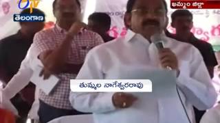 Minister Tummala Visits Khammam, Lays Foundation Stone for Development Works