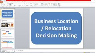 IGCSE Business: Business Location Decision making (Part 1)