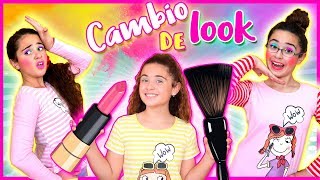 CAMBIO de LOOK!!! MAQUILLO a MI HERMANA GEMELA y a MI MADRE con MAQUILLAJE de JUGUETE